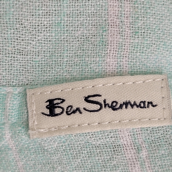 Ben Sherman Men's Linen Blend Shirt Size L But Fits Like M - Picture 4 of 5